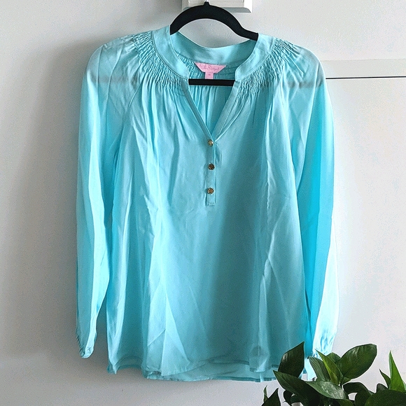 NWOT Lilly Pulitzer Elsa Silk Top - Picture 2 of 7